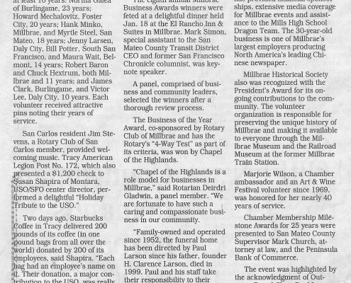 San Mateo County Times Article Friday, February 9, 2007