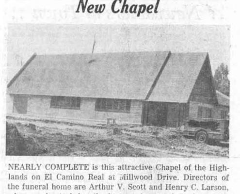 Article in the Millbrae Sun Friday, October 3, 1952